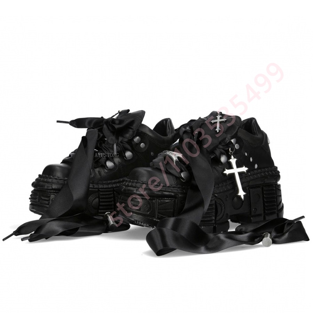 Chunky Punk Metal Rivet Ankle  - Street Fashion Y2K recension och pris