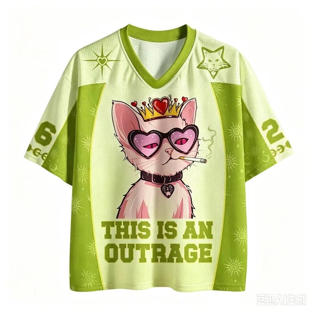 Queen Cat Pattern 3D Printed M - Queen Street Fashion recension och pris